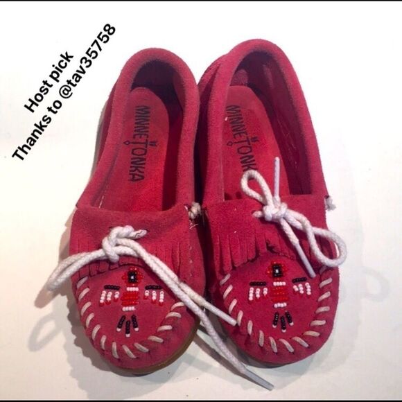 Minnetonka Leather Beaded Moccasin Toddler Size 11 - Picture 1 of 11